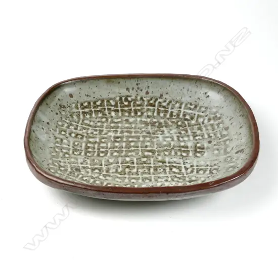 A Len Castle press moulded dish