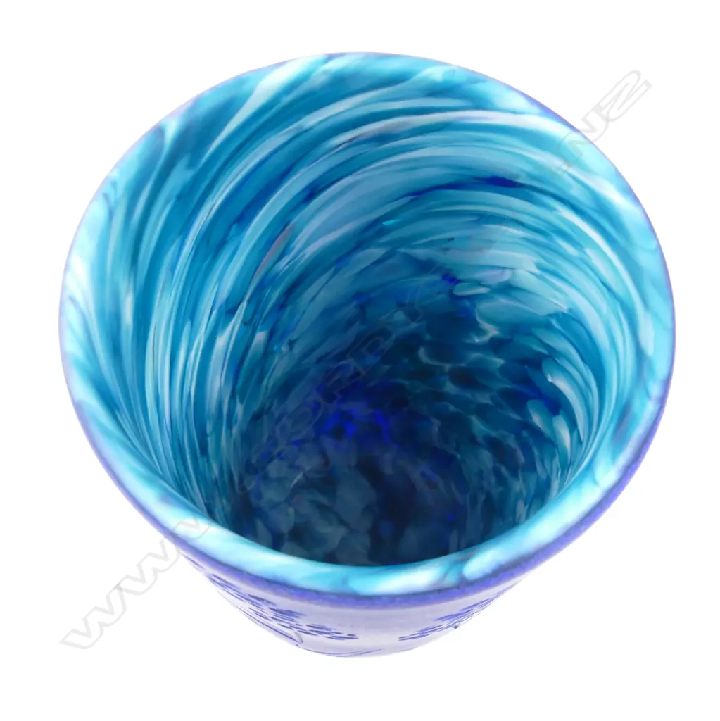 Gary Nash blue forget-me-not vase Image 1++