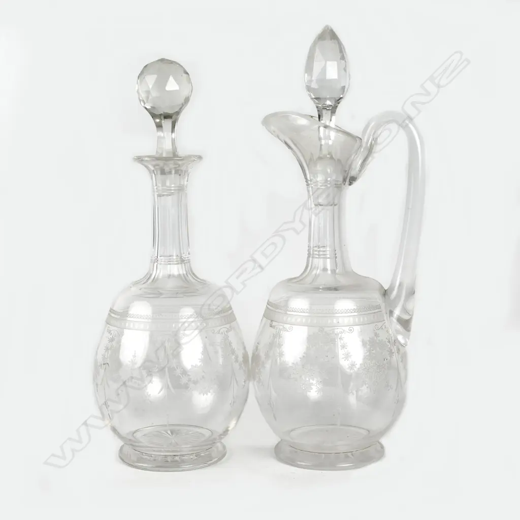 A Stuart etched crystal Claret jug Image 1++