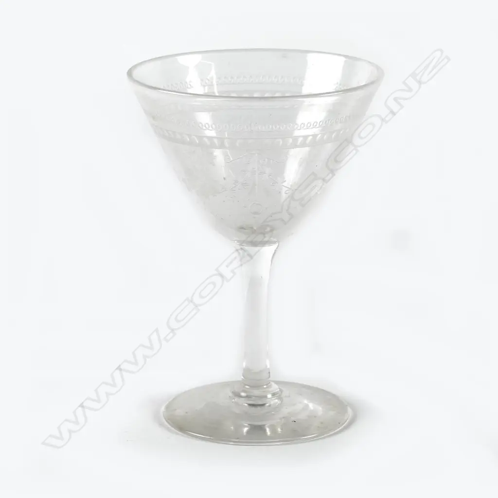 12 Stuart etched crystal sherry glasses Image 1++