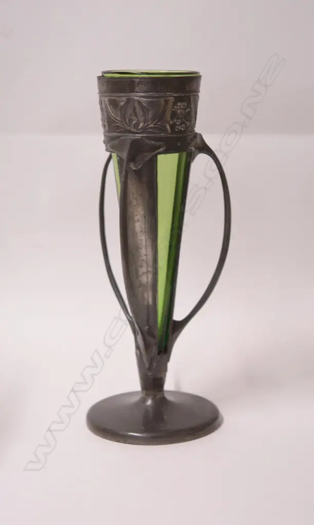 A Tudric pewter Archibald Knox design vase Image 1++