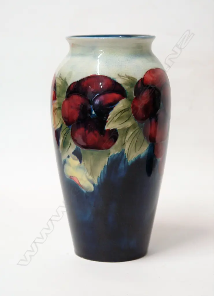 A William Moorcroft early Pansy design vase Image 1++