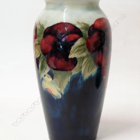 A William Moorcroft early Pansy design vase