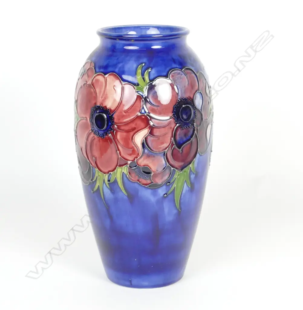 A large Walter Moorcroft 'Anemone' pattern baluster vase Image 1++