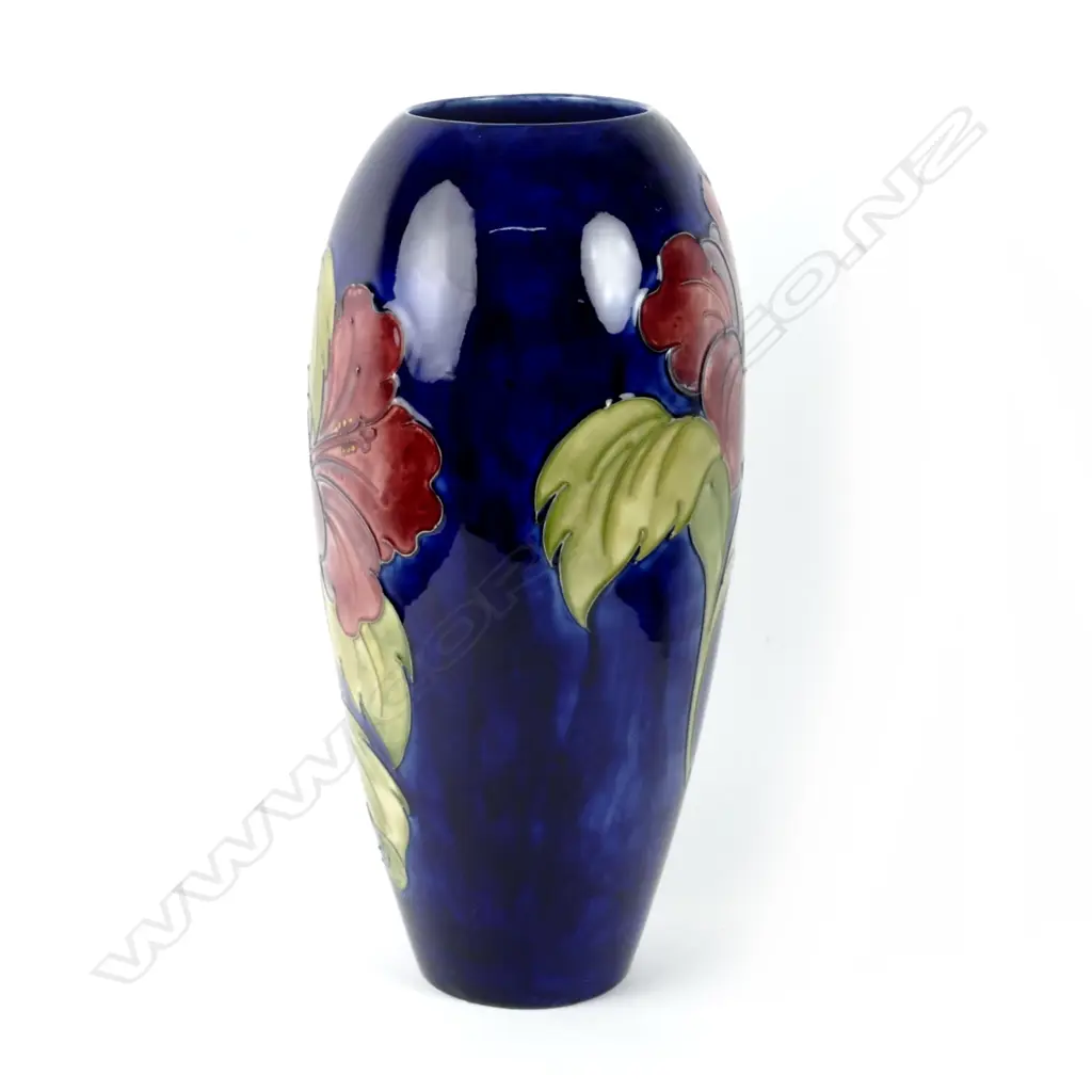 A large Walter Moorcroft Hibiscus pattern baluster vase Image 1++