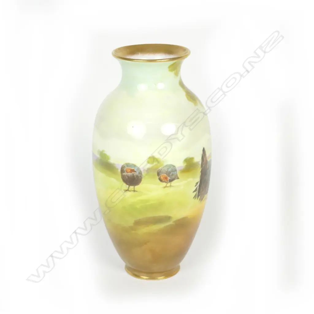 A Royal Doulton white bone china baluster vase Image 1++