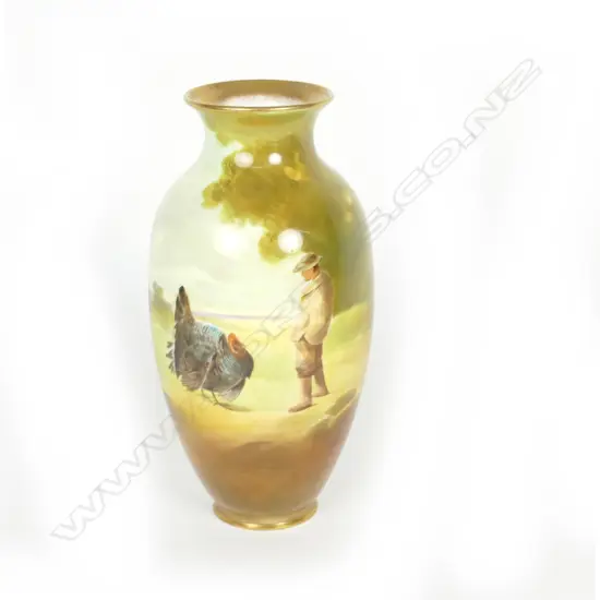 A Royal Doulton white bone china baluster vase