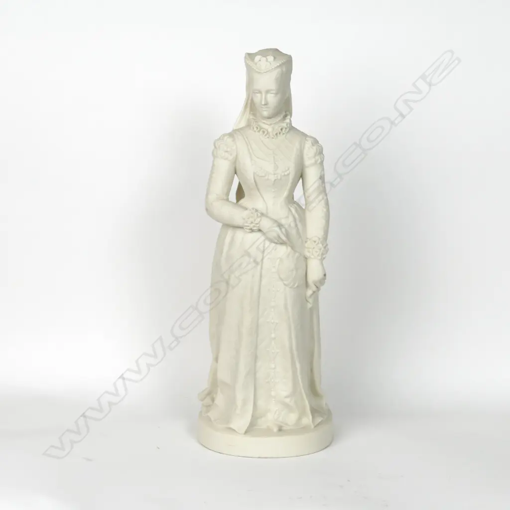 A Victorian Parian figure of an Elizabethan woman Image 1++