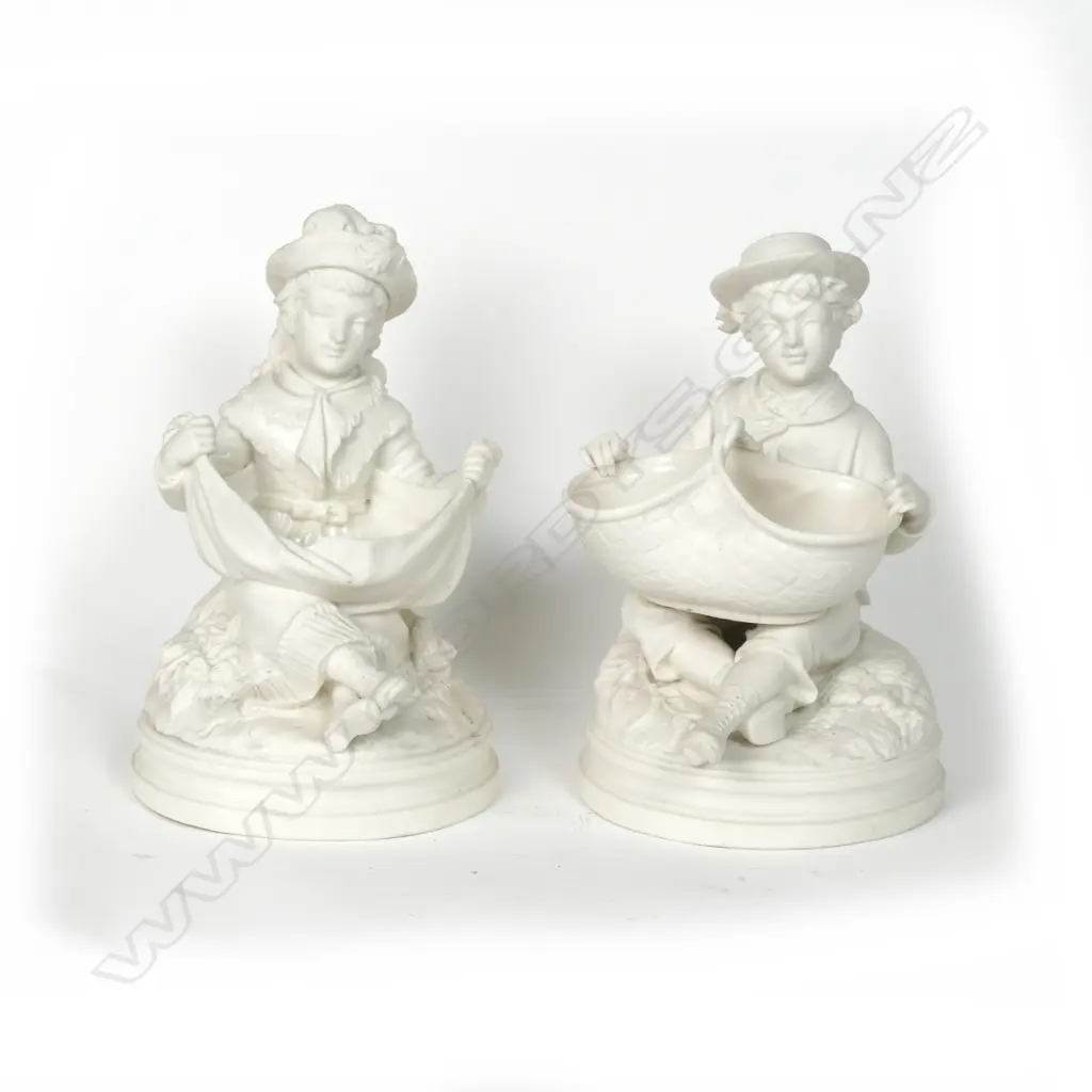 A pair of Victorian Parian figures Image 1++
