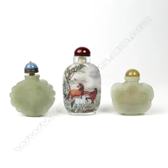 Three Chinese snuff bottles