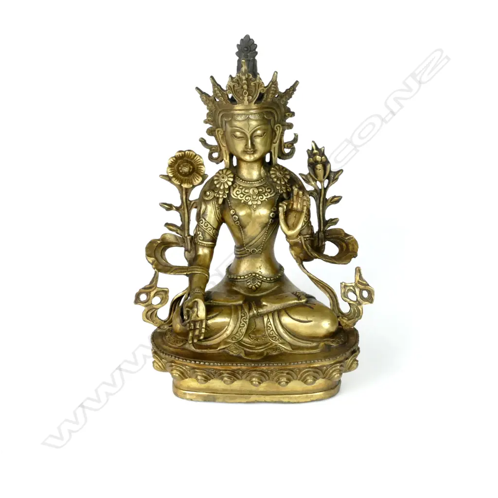 A Sino-Tibetan gilt bronze bodhisattva Image 1++