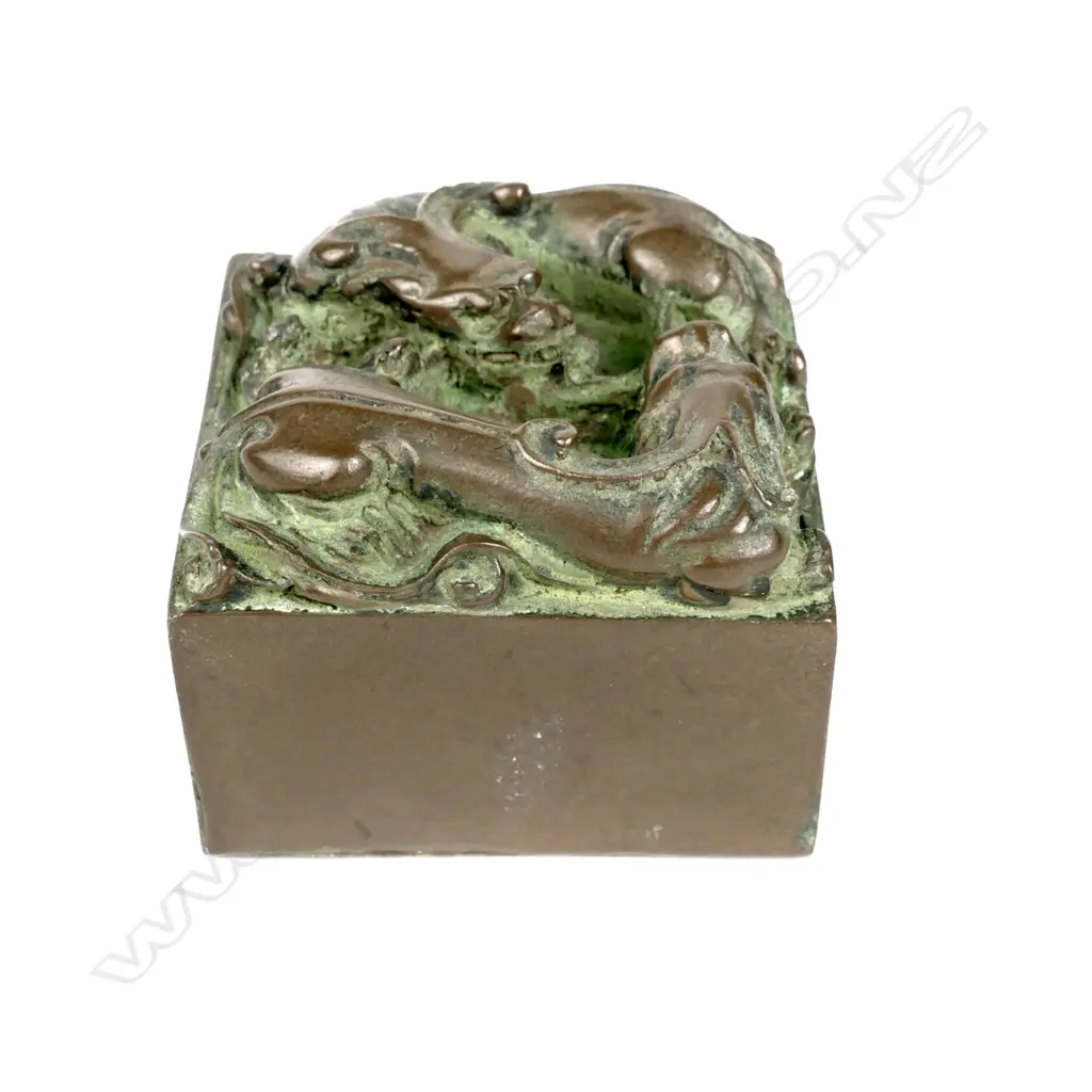 A Chinese bronze square seal Image 1++