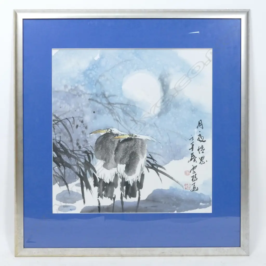A pair of Chinese watercolours Image 1++