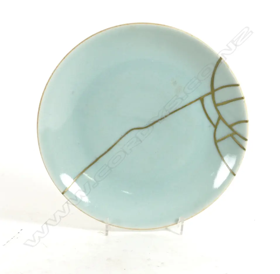 A Chinese Qing period celadon plate Image 1++