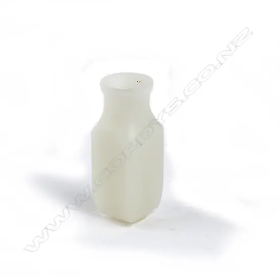 A miniature Chinese white jade square section vase/perfume bottle