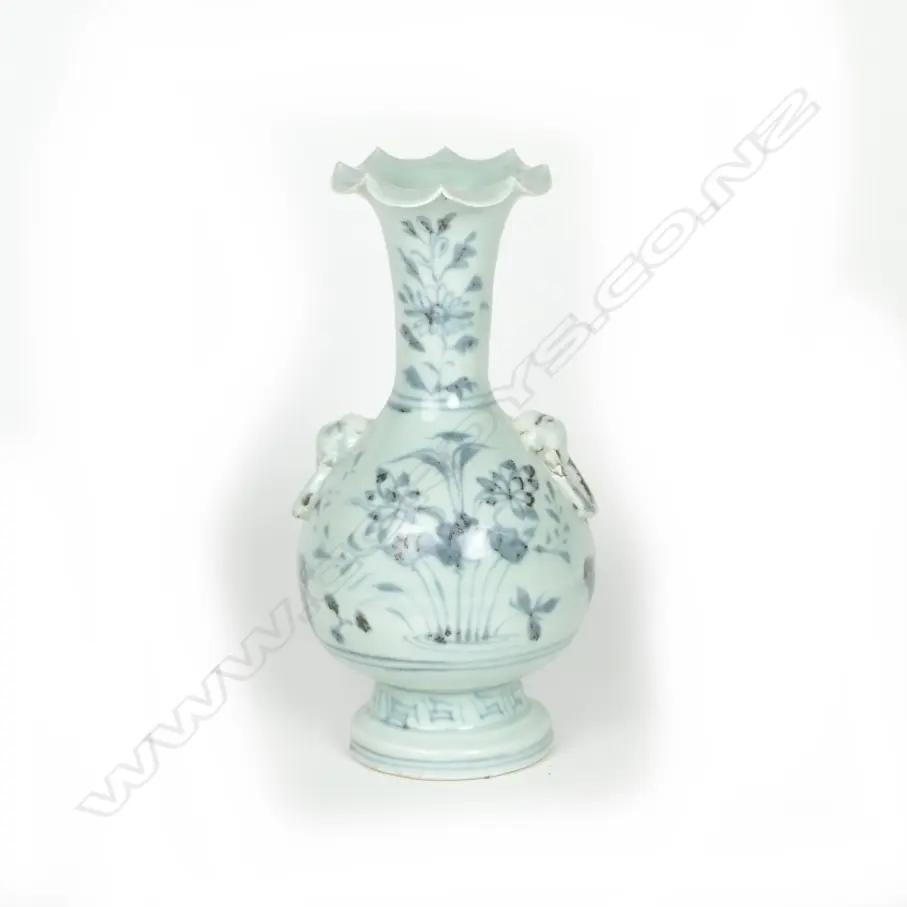 A Chinese pale greenish blue baluster vase Image 1++