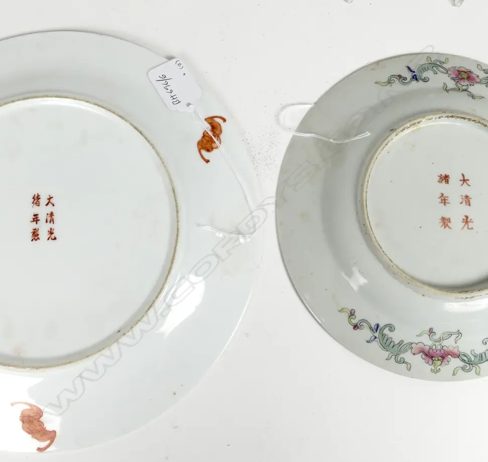 Two Chinese Guangxu birthday pattern plates Image 1++