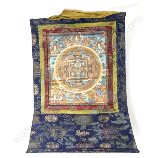 An old Tibetan finely painted thangka