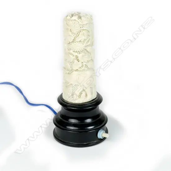 A vintage Indian ivory night light