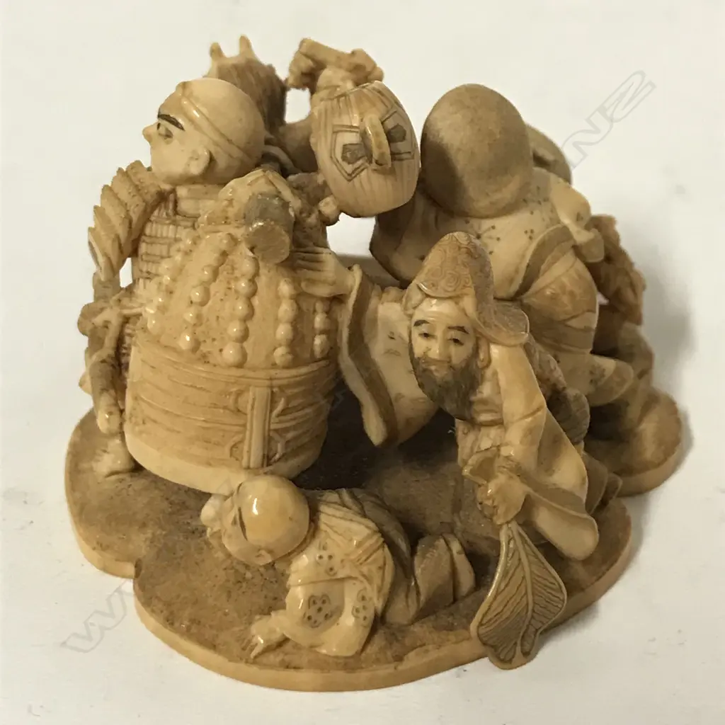 A fine Japanese Meiji period small okimono group Image 1++