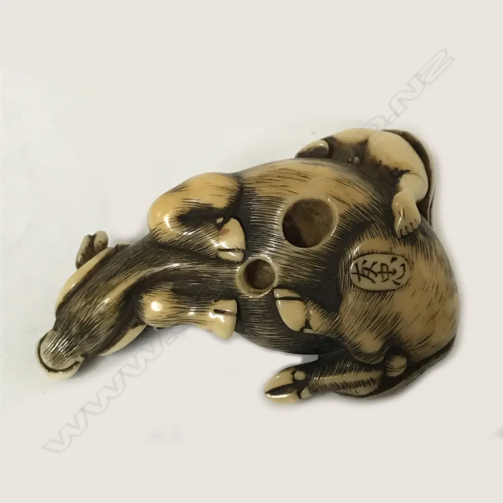 A 19thC ivory netsuke Image 1++