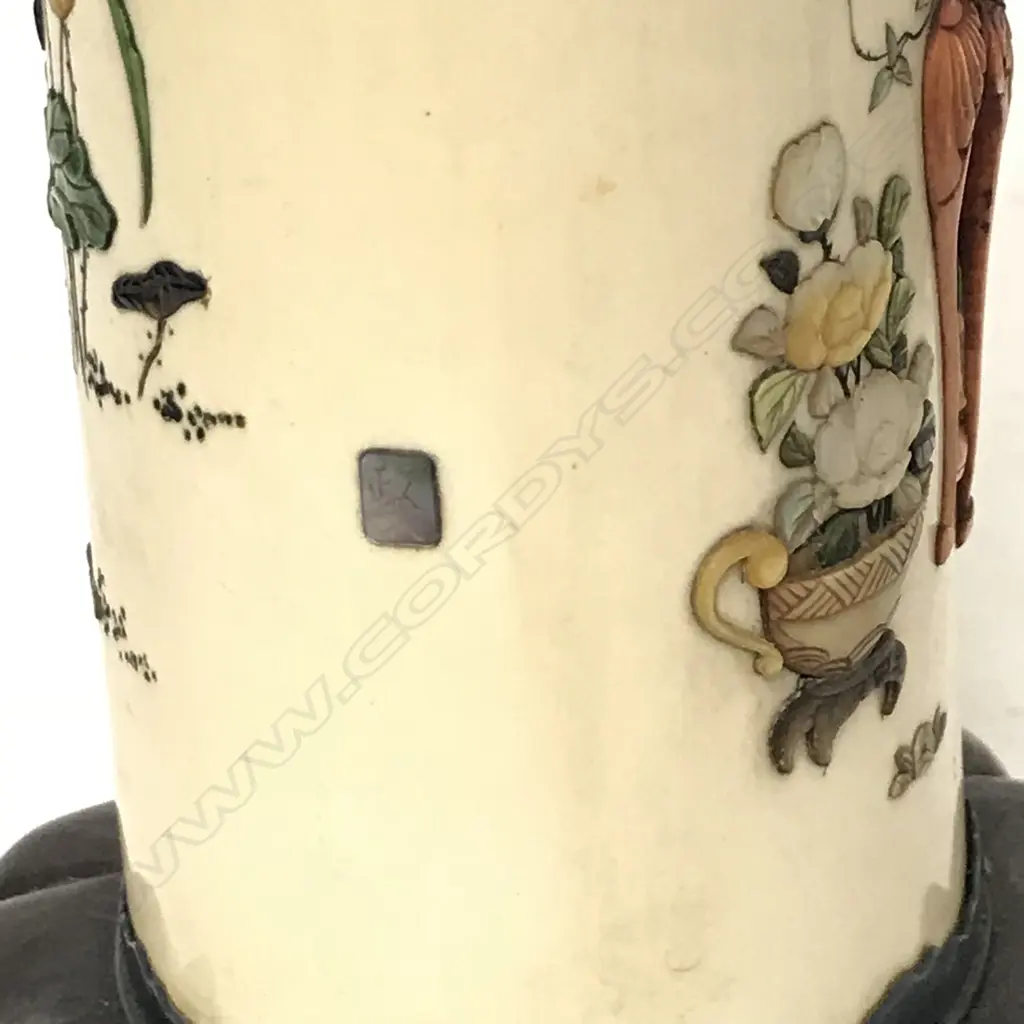 A Japanese Meiji period (1868-1912) Shibiyama tusk vase Image 1++