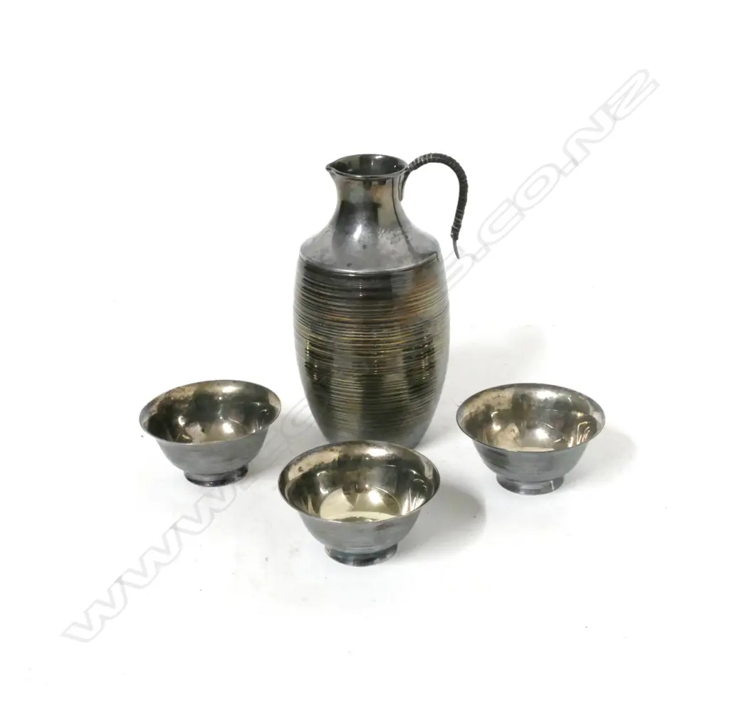 A vintage Japanese silver Wako Co. Ltd Ginza small jug and cup set Image 1++