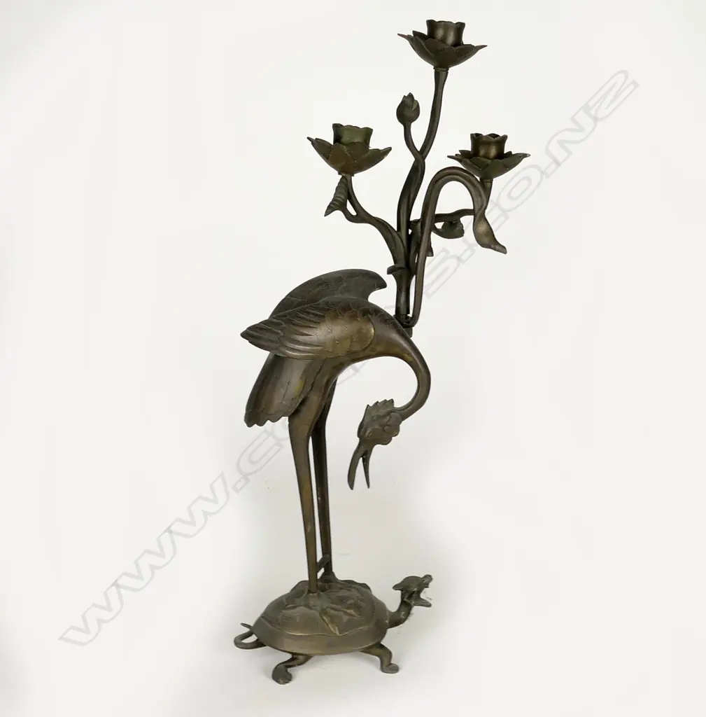 A Japanese bronze candelabra Image 1++