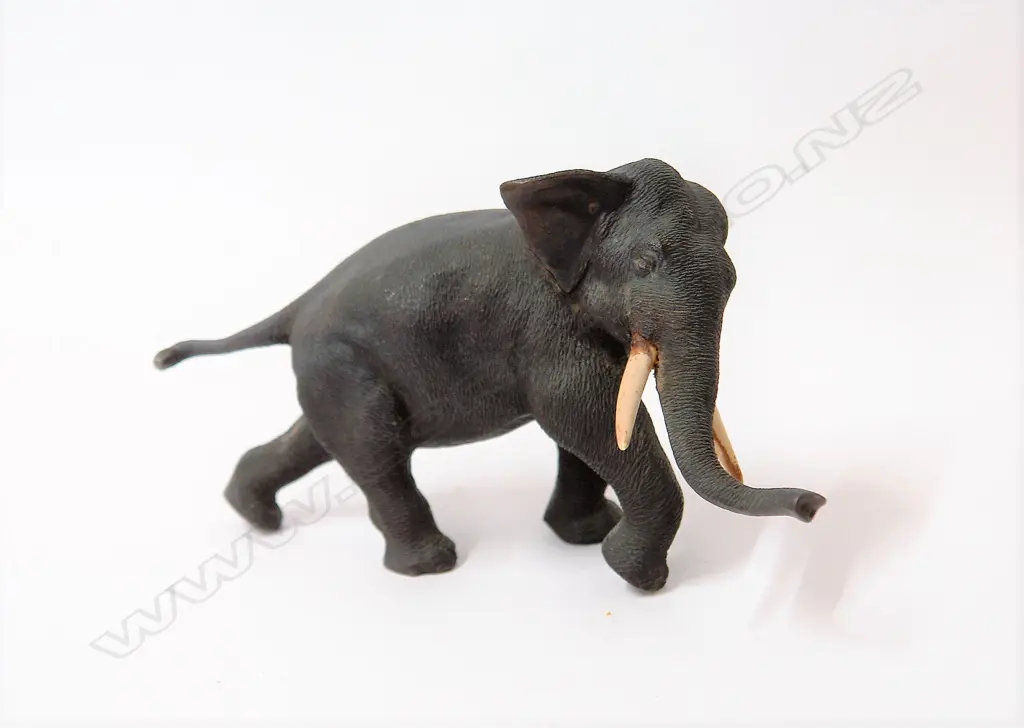 A Japanese Meiji period bronze standing elephant Image 1++