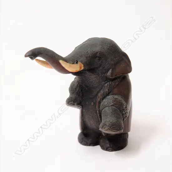 A Japanese Meiji period bronze elephant