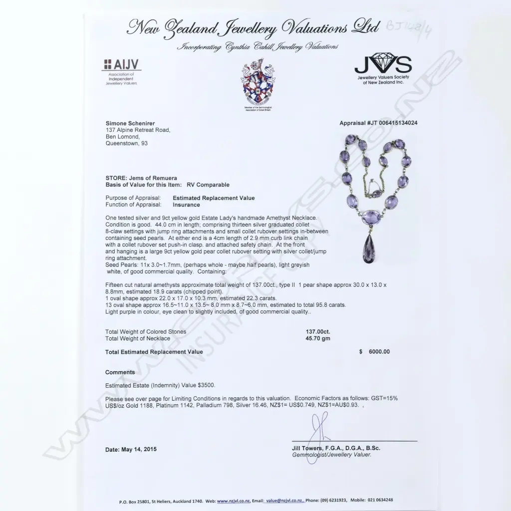 An impressive estate amethyst necklace Image 1++