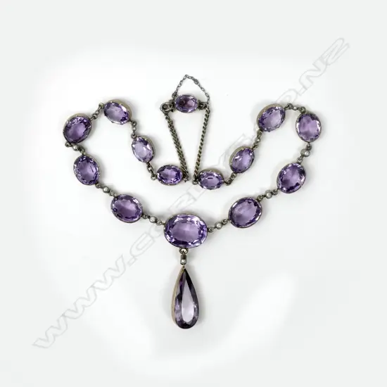 An impressive estate amethyst necklace