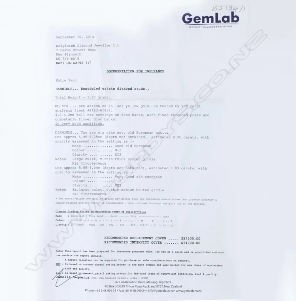 A pair of diamond stud earrings Image 1++