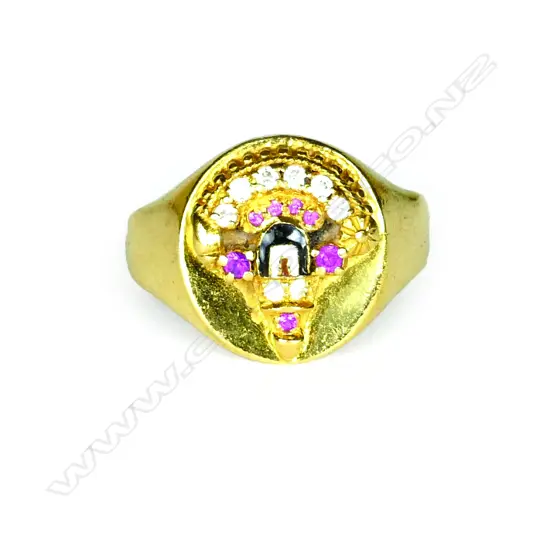 A 22ct. yellow gold seal type ring