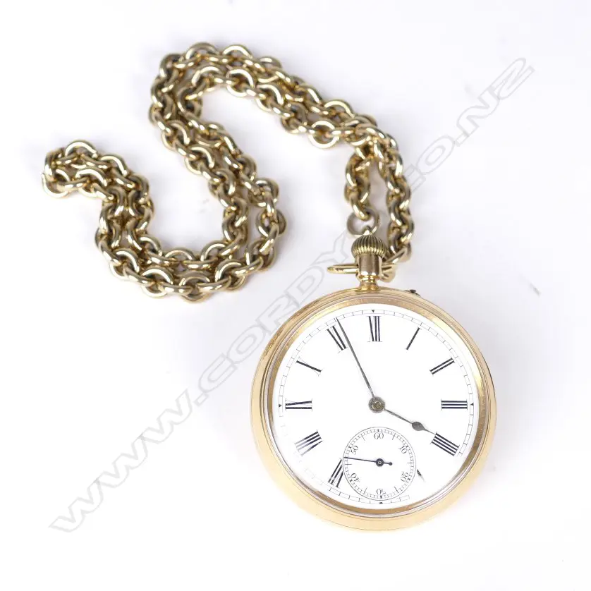 An 18ct. gold cased pocket watch Image 1++