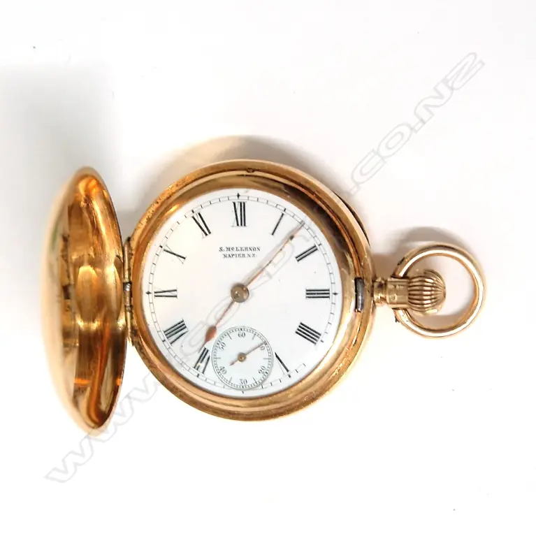 An early 20thC 18ct. yellow gold Omega lady's fob watch Image 1++