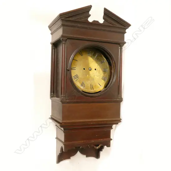 A late 18thC oak cased bracket clock