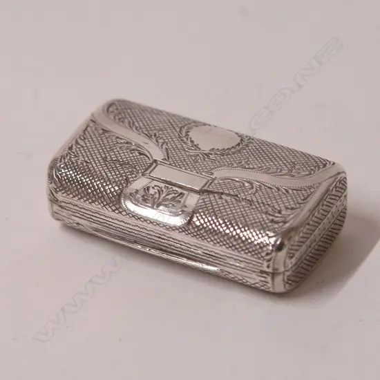 A George III silver rare satchel form snuff box