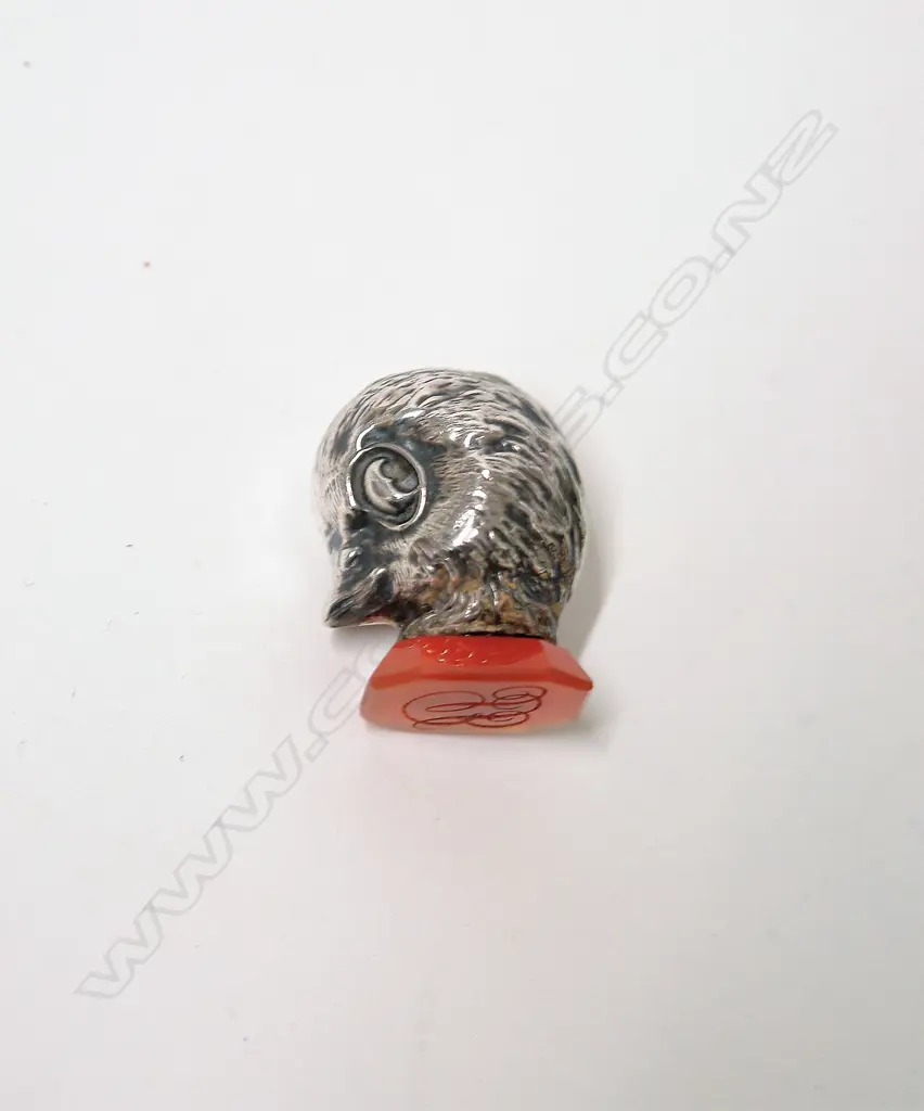 An antique silver chick head handle wax seal Image 1++