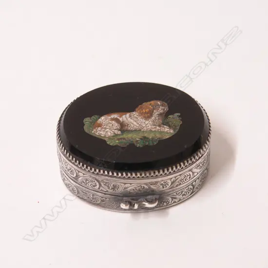 An early Victorian silver and micro-mosaic snuff box