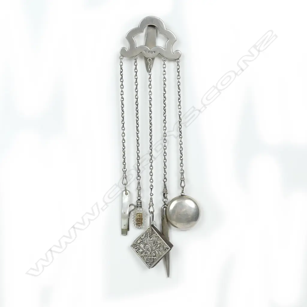 A late Victorian silver chatelaine Image 1++
