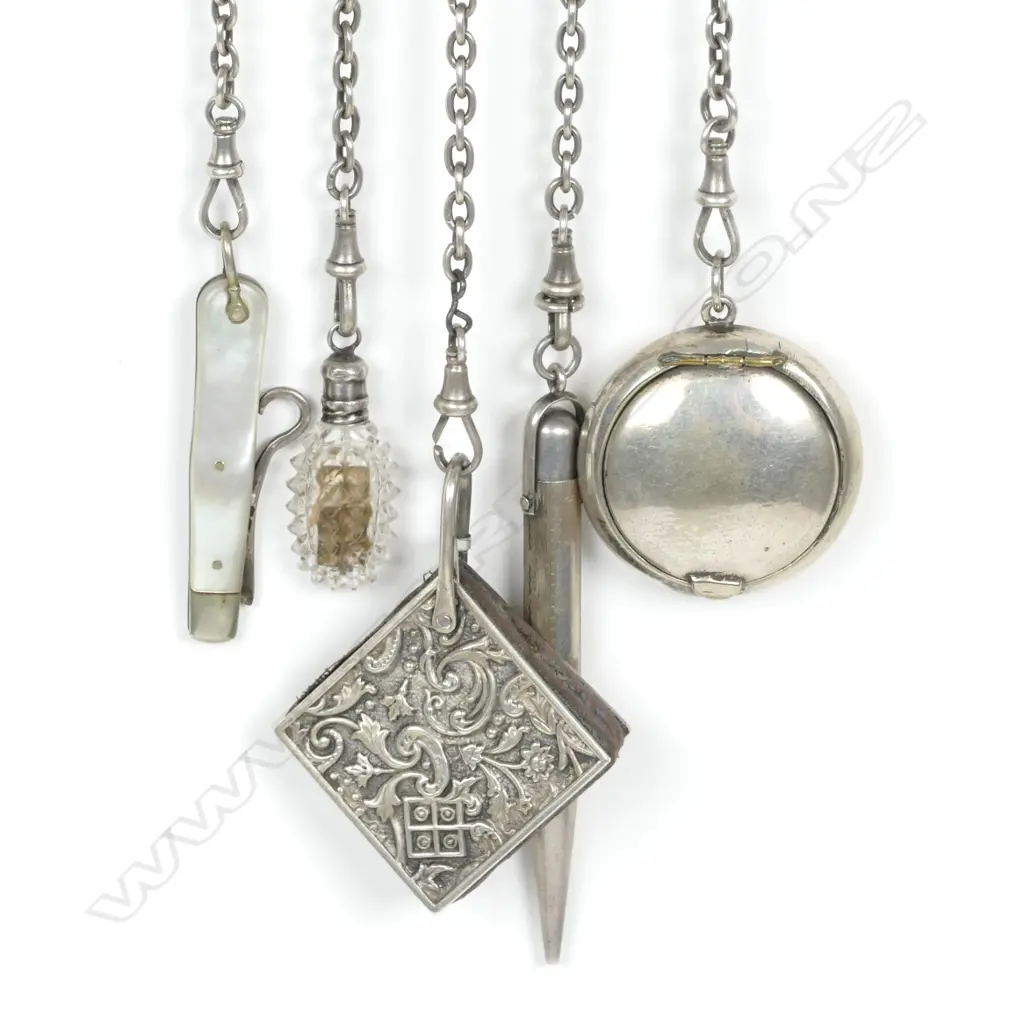 A late Victorian silver chatelaine Image 1++