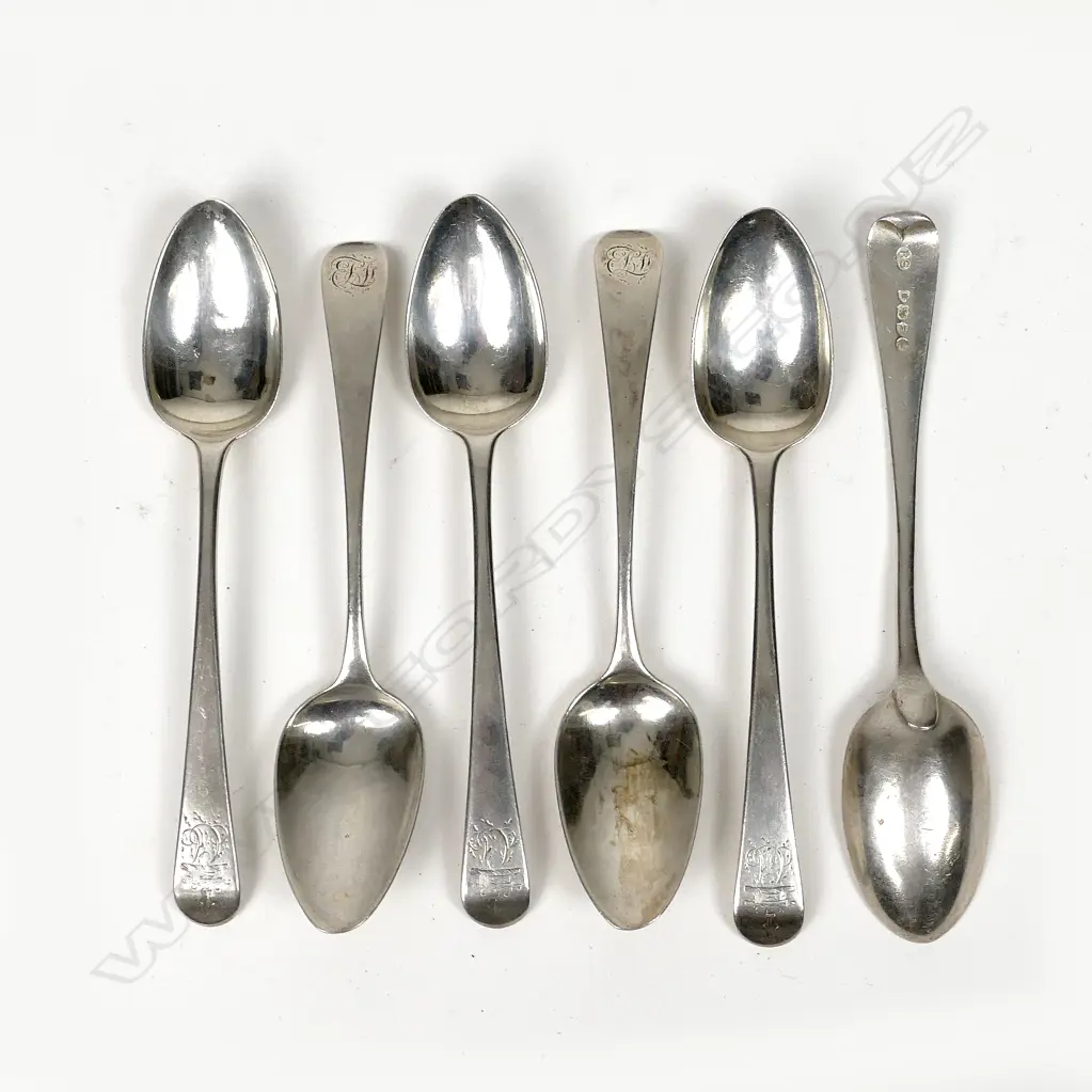 Six silver teaspoons Image 1++