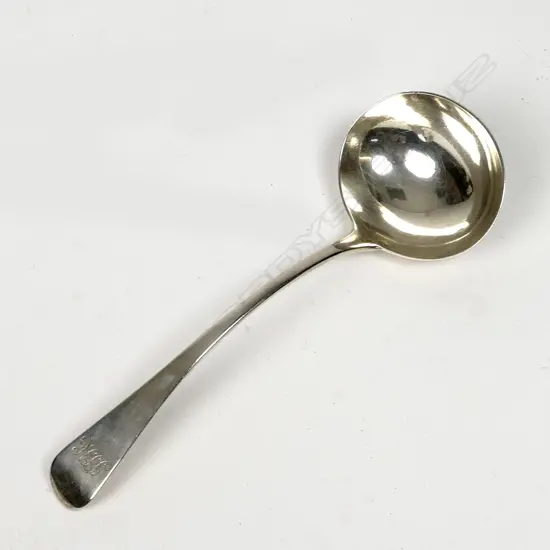 A George III silver sauce ladle