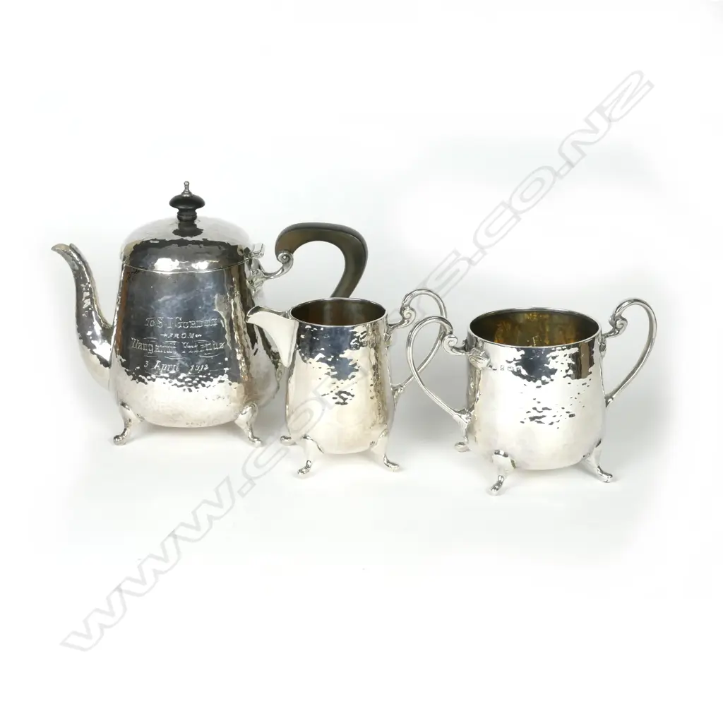 A three-piece Arts & Crafts tea set Image 1++