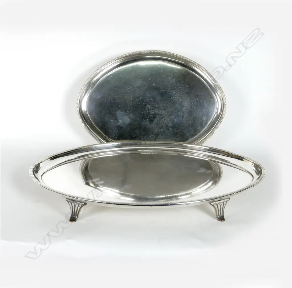 Two Georgian Old Sheffield Plate trays Image 1++