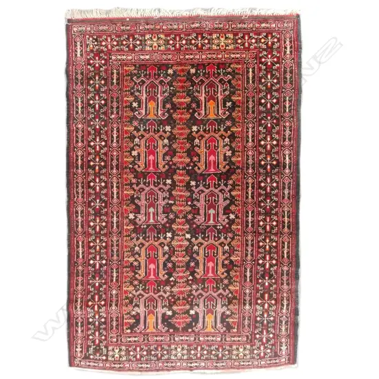 A good quality hand knotted Baluchi rug