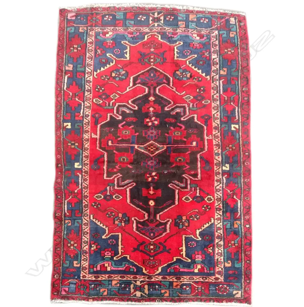 An old hand knotted Persian Hamadan rug Image 1++