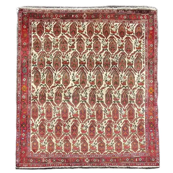 A hand knotted Persian rug