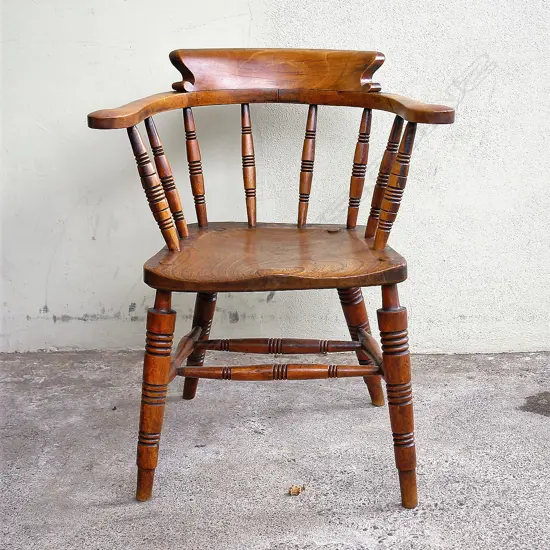 A c.1900 captain's bow chair